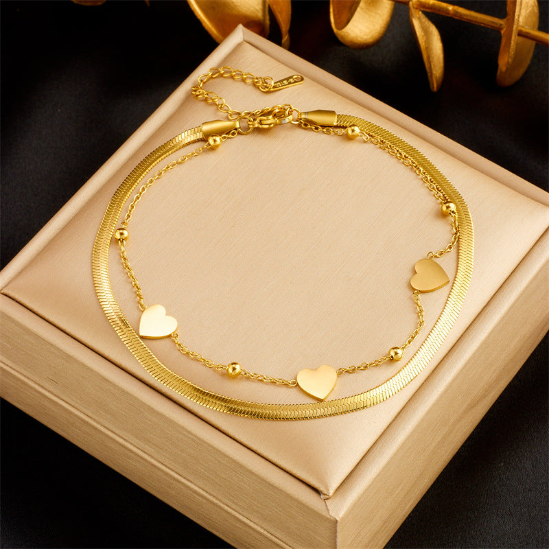 White Shell Life Tree Butterfly Anklet