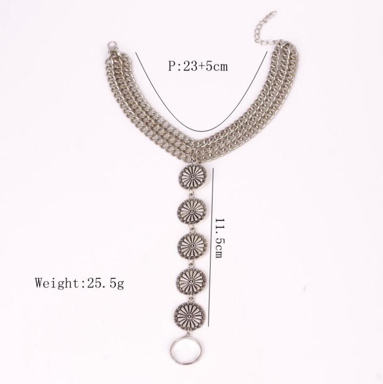 Three layer even exaggerated fringed Anklet