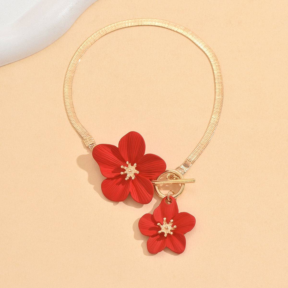 OT Buckle Flowers Anklet