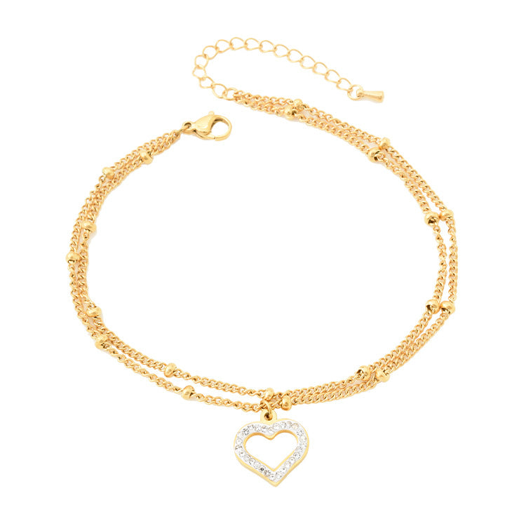 Double-layer Beads Sweet Love Anklet