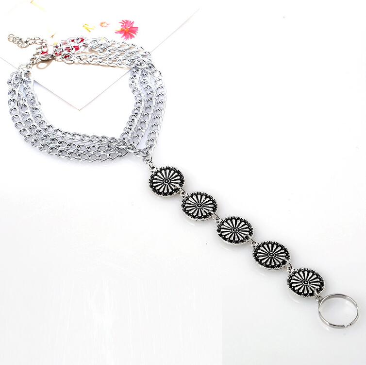 Three layer even exaggerated fringed Anklet