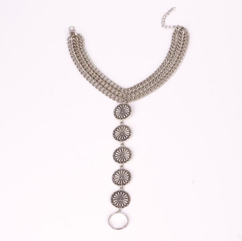 Three layer even exaggerated fringed Anklet
