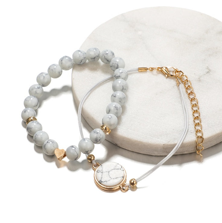 Hollow Fringed Pine Stone Bracelet