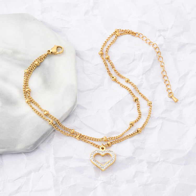 Double-layer Beads Sweet Love Anklet