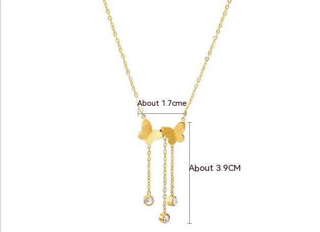Tassel Frosted Butterfly Anklet