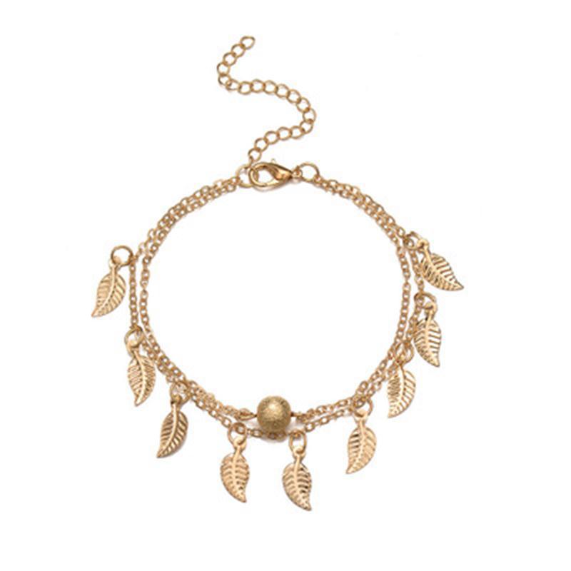Frosted Round Bead Anklets