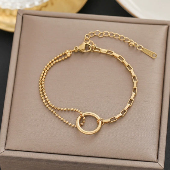 Bead Spliced Chain Bracelet