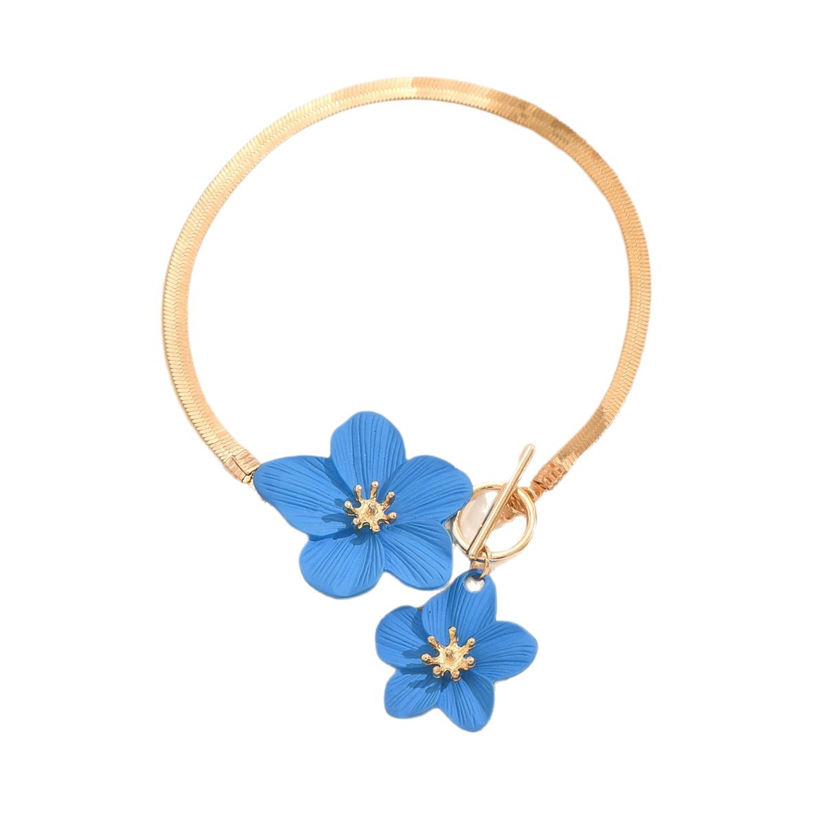 OT Buckle Flowers Anklet