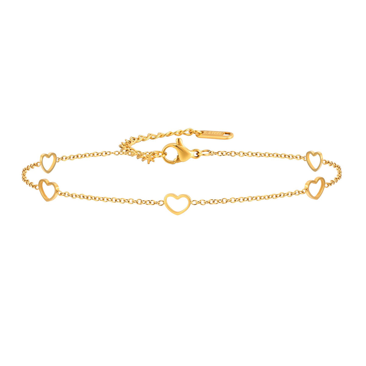 Hollow Heart Shaped Love Anklets