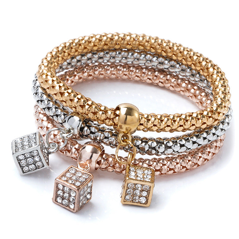 Diamond-embedded Love Bracelet