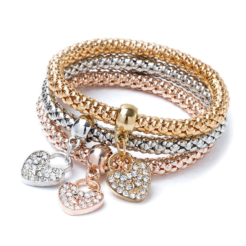 Diamond-embedded Love Bracelet