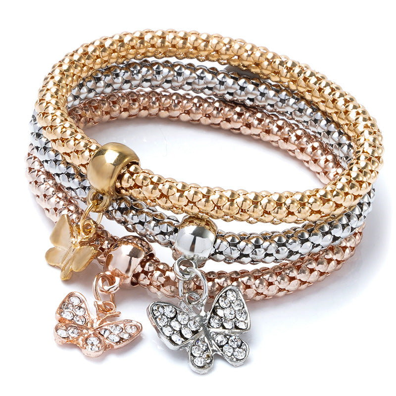 Diamond-embedded Love Bracelet